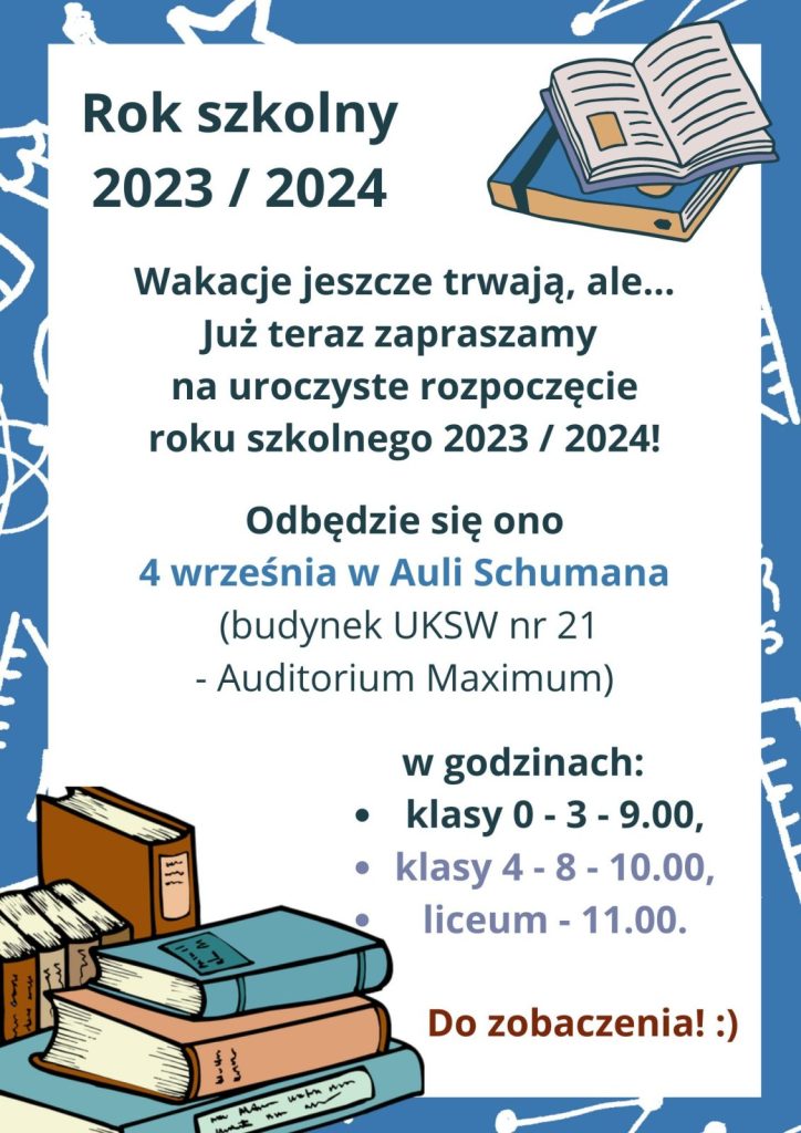 Rozpoczęcie Roku Szkolnego 2023 / 2024 - PSPO